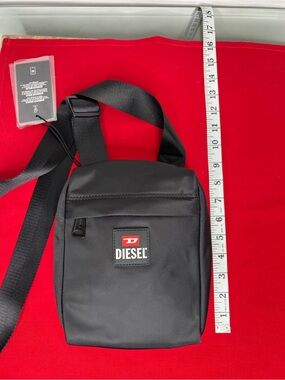 Diesel Black Crossbody Shoulder Bag for Men